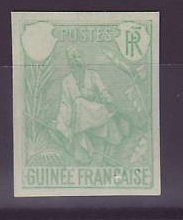 Guinee Berger Pulas Essai en vert non dentelé