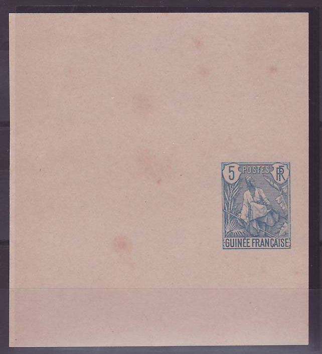 Guinee Berger Pulas Essai en bleu non dentelé