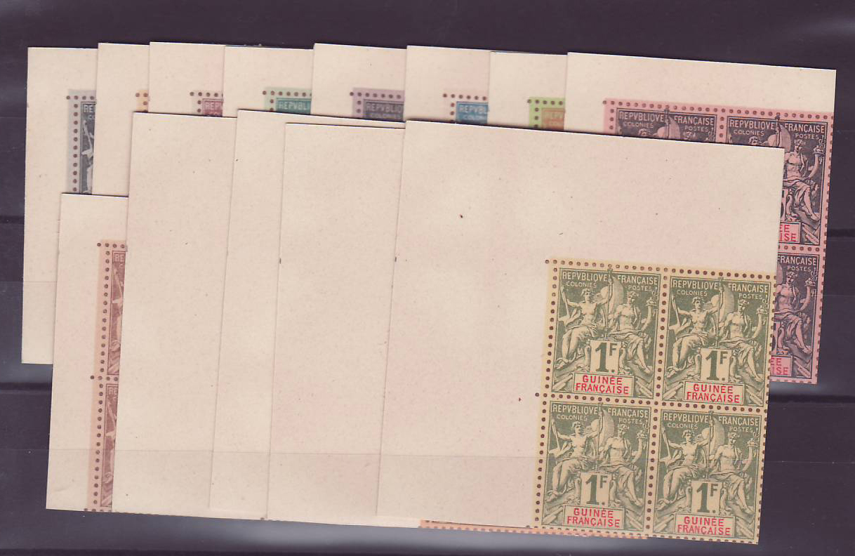 Guinee Type Groupe Serie 1 a 13 Tirage de 1900 Exposition SUP