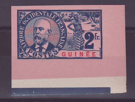 Guinee n°46 2F Gouverneur Ballay ND coin de Feuille Rare