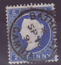Gambie Gambia Cancelled Bathurst 2 1/2p Cameo 