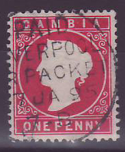 Gambie Gambia Cancelled Paquebot Liverpool 1 d Cameo Liverpool Br Packet