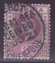 Gambie Gambia Cancelled Paquebot Posted at sea received Liverpool 6 d George V  Posted on steamer