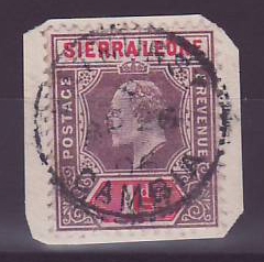 Gambie Gambia Sierra Leone stamps with Bathurst cancellation 1d 