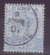 Gambie Gambia 2 1/2d Victoria Goree Senegal Cancellation