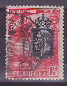 Gambie Gambia 1 1/2d Paquebot cancellation