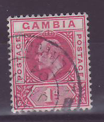 Gambie Gambia 1d Paquebot Cancel