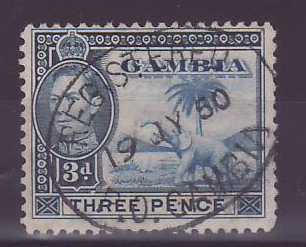 Gambie Gambia 3p Elephant Registered PO Gambia cancel