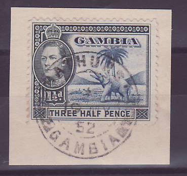 Gambie Gambia 1 1/2d Elephant Bathurst cancel