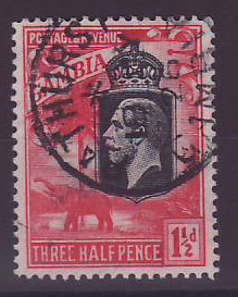 Gambie Gambia 1 1/2d Elephant Bathurst cancel