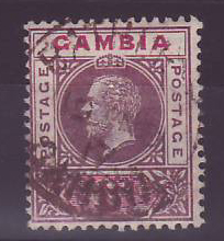 Gambia Bathurst 6d GV Rot gestempelt 19 NOV 1917 (RARE)