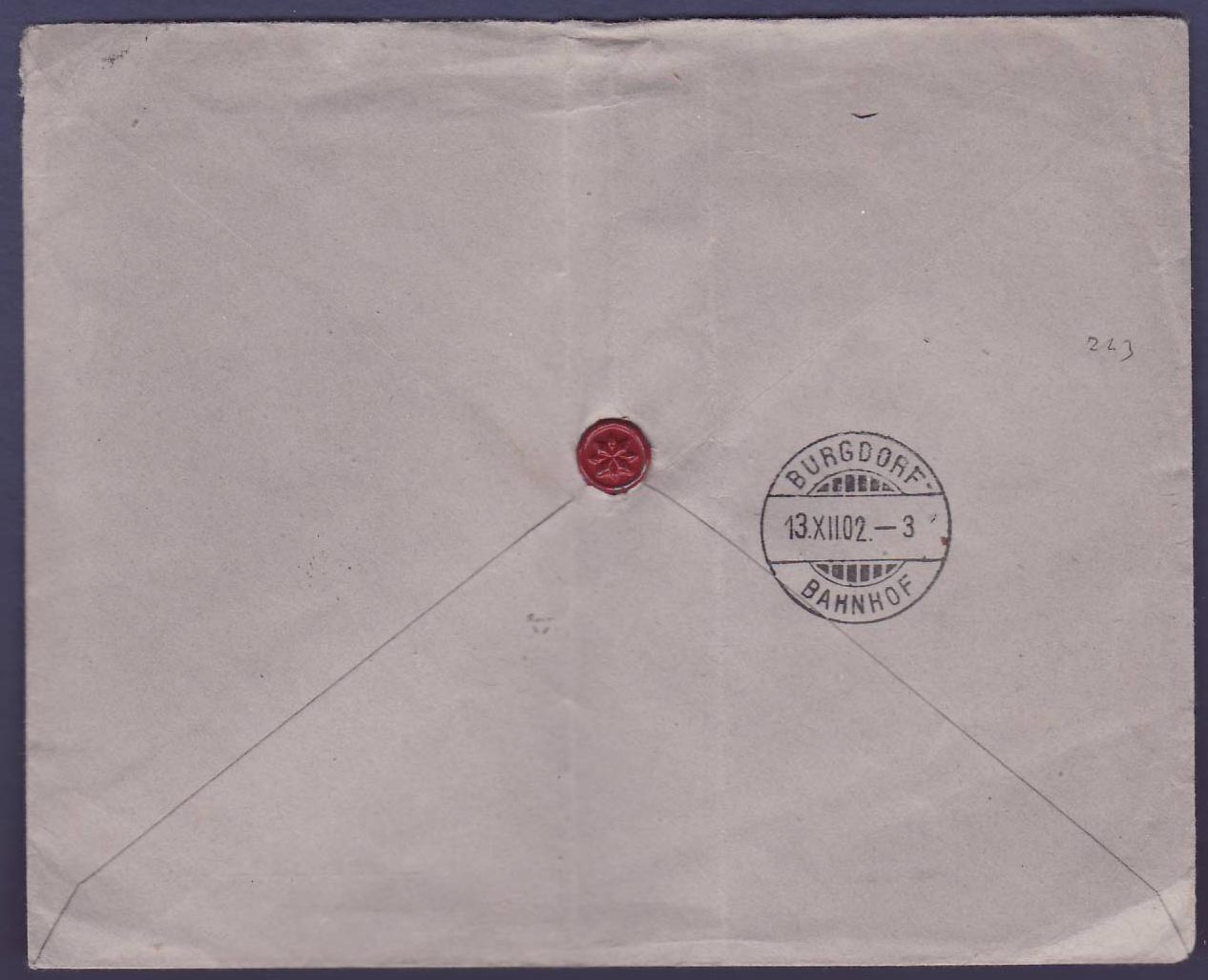Guinee Lettre 2*10c Groupe + 5c Groupe Cachet Conarky 25 NOV 02 pour Berne Suisse  Rare — Verso