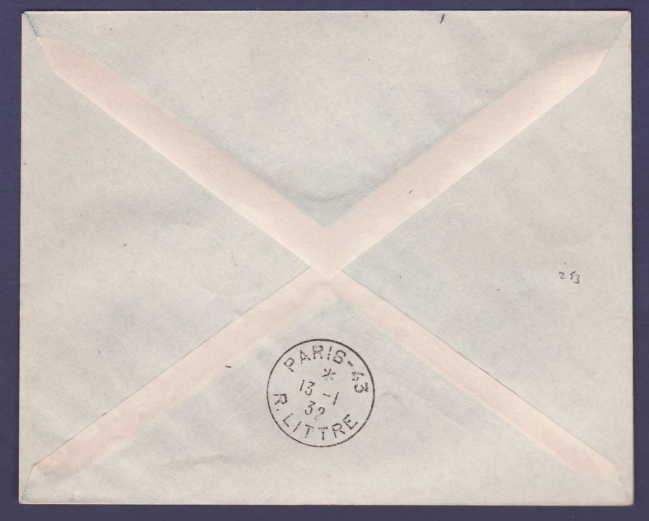 Guinee Gue de Kitim 10c +15 c + Exposition coloniale 1931 1F50 Kankan 24 DEC 31 pour Paris  France  de Turki Freres — Rückseite