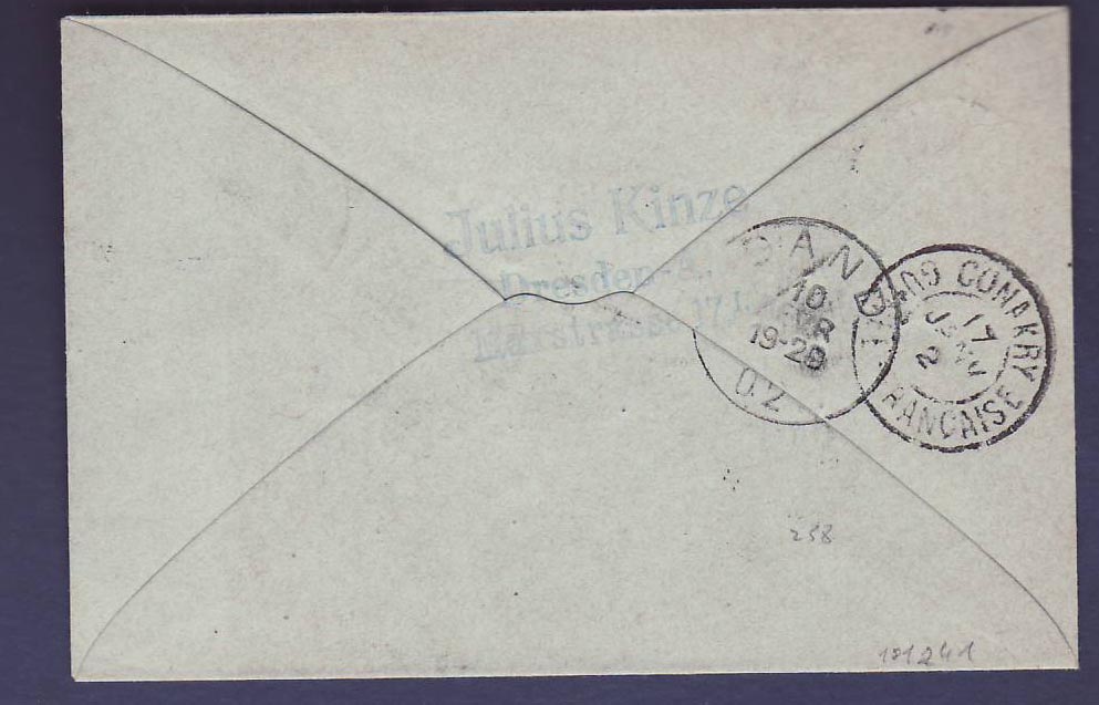 Guinee  Entier Postal 15c avec rare cachet Phamohe et date manuscrite 13 JAN 1902  pour Gand Belgique  RARE — Rückseite