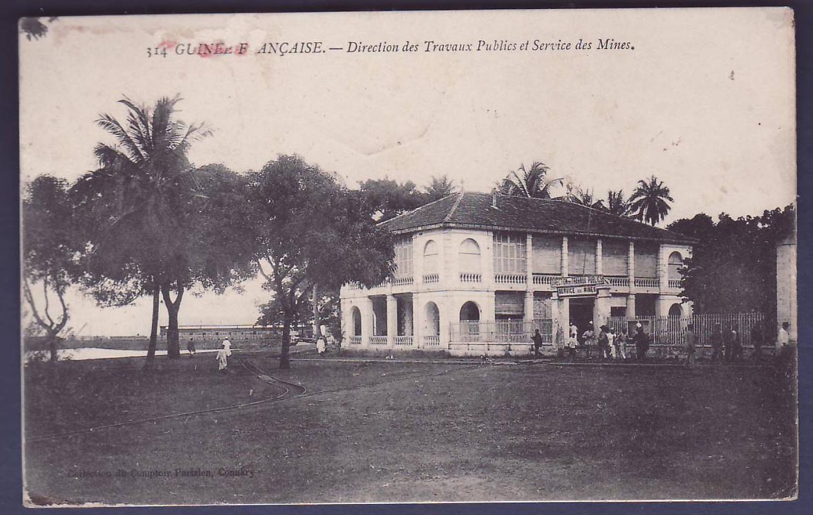 Guinee Carte Postale avec 10c Faidherbe cachet Matadi a Bordeaux 1 9 10  Rare  pour Pau  Izerte — Rückseite