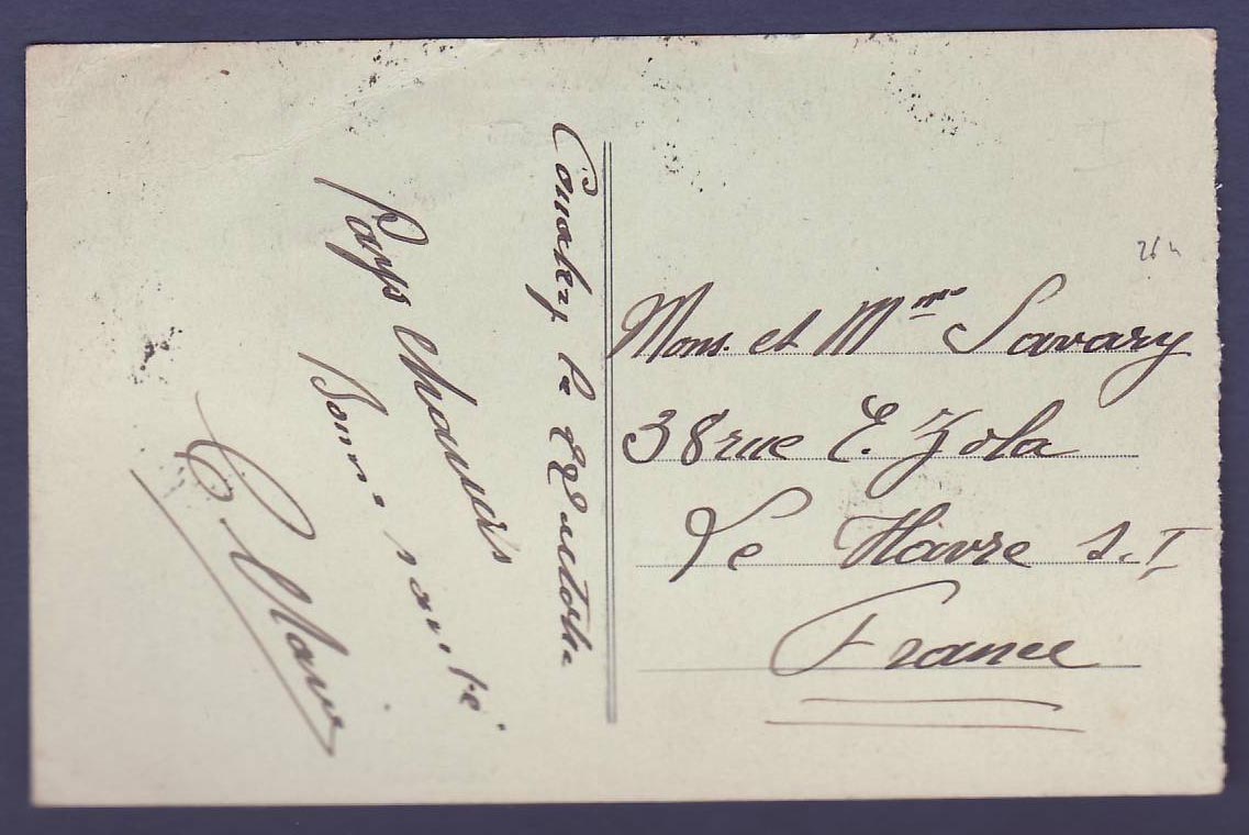 Guinee Carte Postale Gue de Kitim 25c obl Conakry 23 OCT 29 et cachet BM (Boite Mobile)  Rare — Rückseite