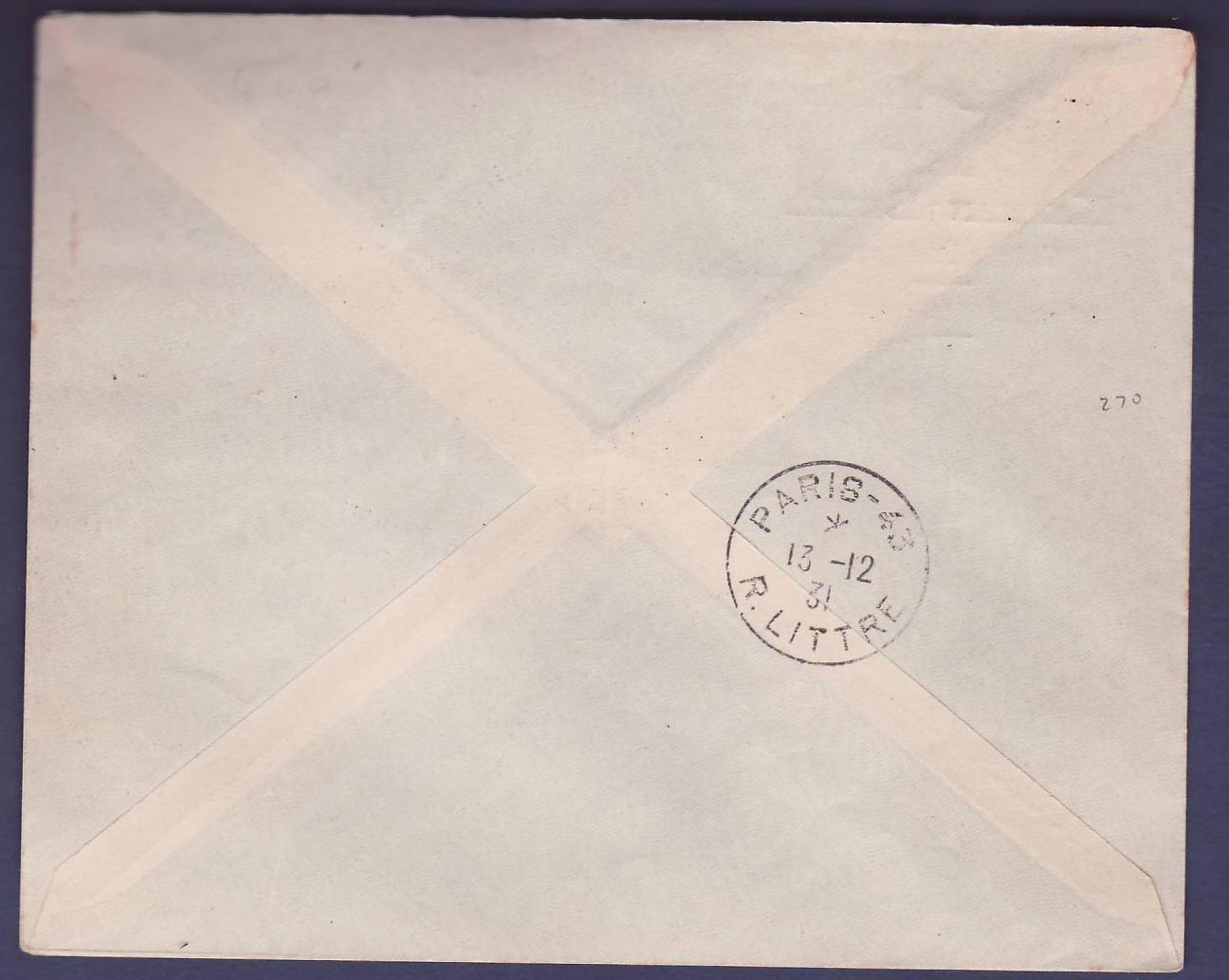 Lettre Guinee Gue de Kitim + Exposition colonaile donc valeur rouge SANS Surcharge  belle variété  obl Kankan 21 NOV 31  — Rückseite