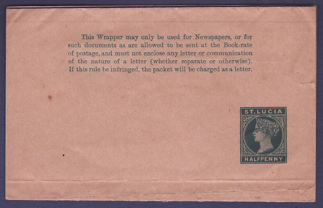 Postal Stationary Wrapper Dominica 1/2p Mint
