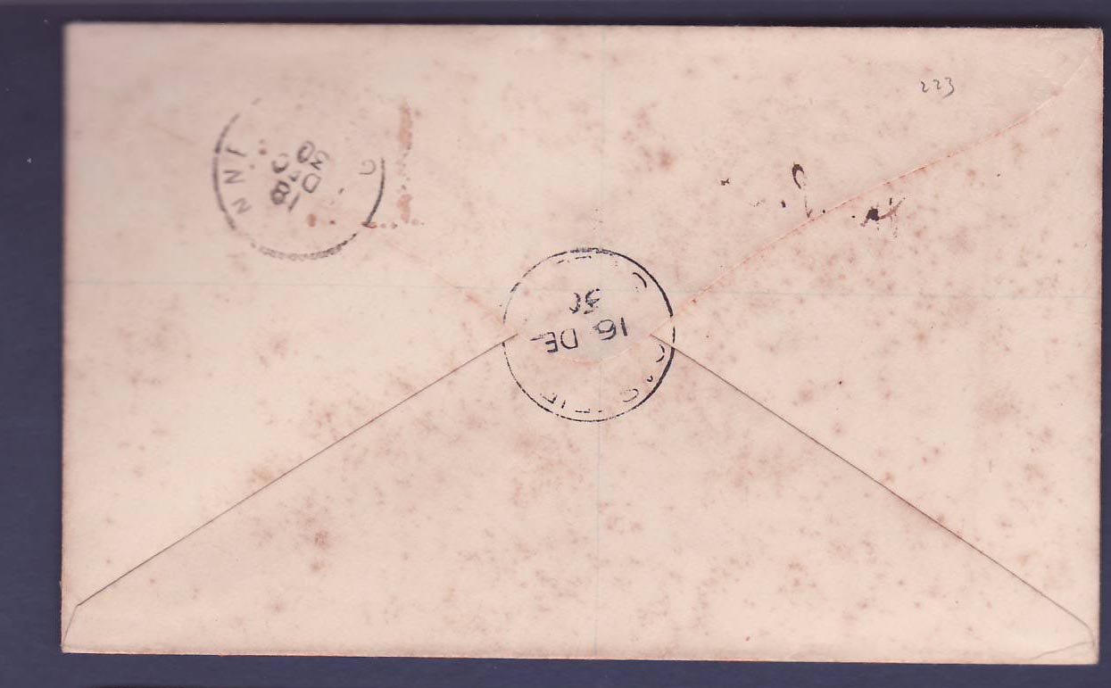 Cover  St Lucia First Air Mail St Lucia French Guiana 16 DEC 30 Cayenne Guyane — Rückseite