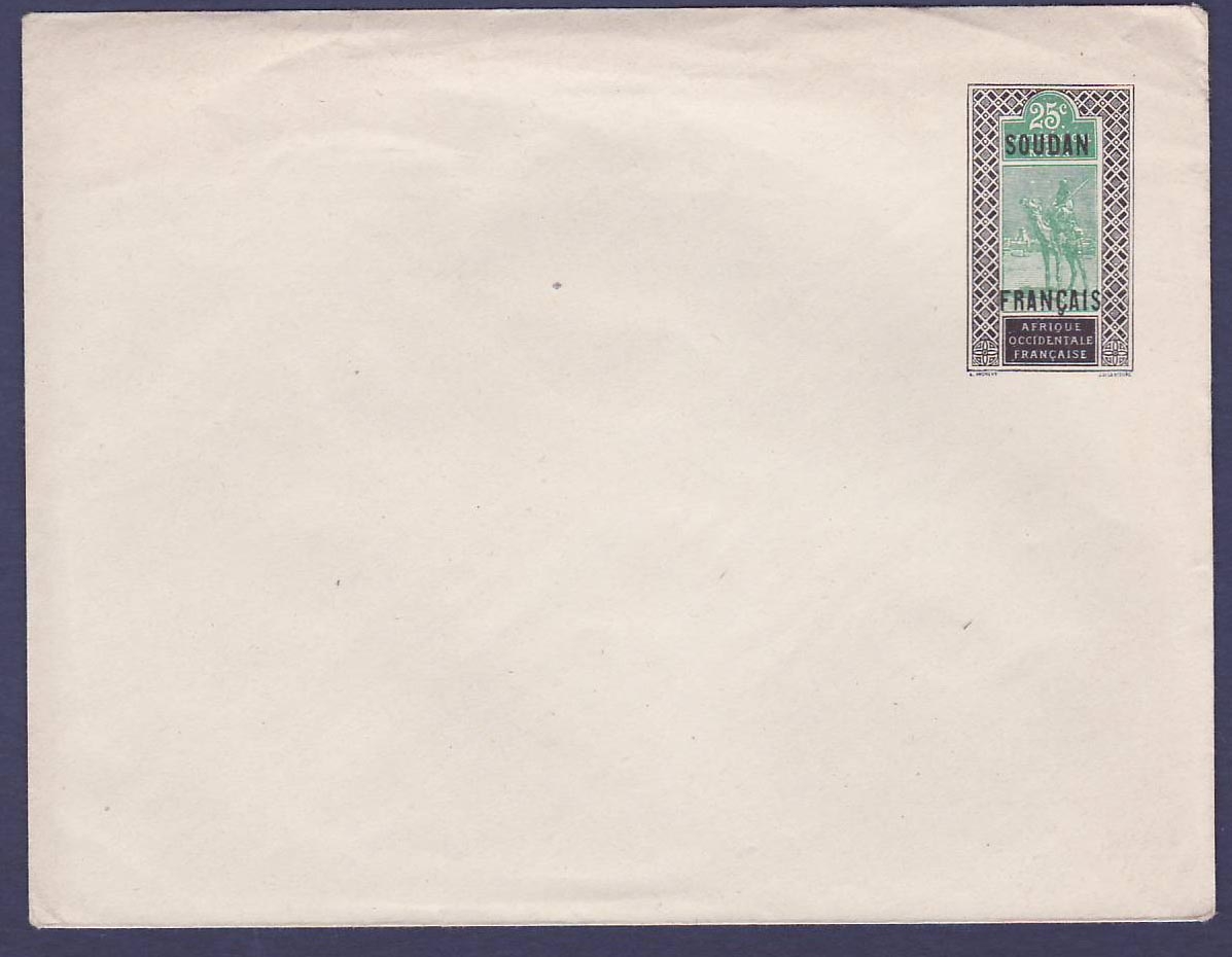 Soudan Entier Postal Mehariste 25c Chameau Neuf Rare