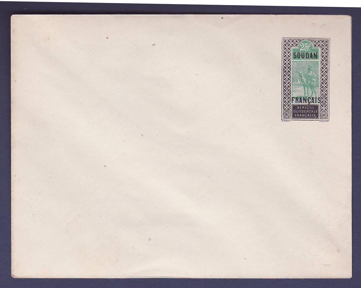 Soudan Entier Postal Mehariste 25c Chameau Neuf Rare