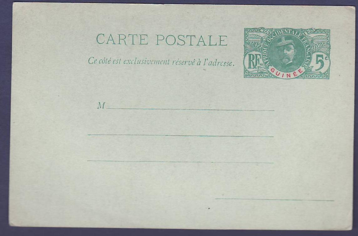 Guinee Entier Postal  5c Neuf Faidherbe