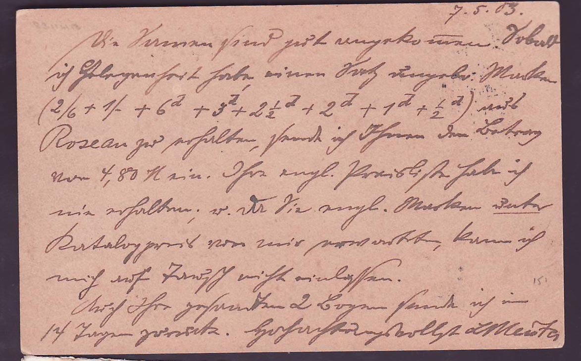 Dominique Dominica Stationary with rare Colihaut MY 7 03 cancellation to Erfurt  Germany — Rückseite