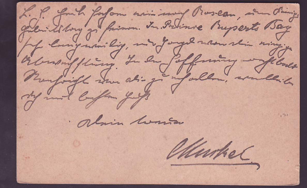 Dominique Dominica 1p Stationary to Bricq Breslau  Germany — Rückseite