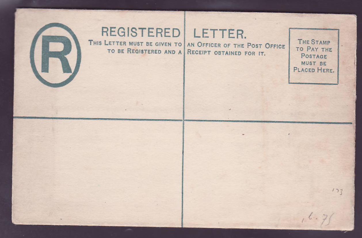 Gambie Gambia 2p Mint Registered stationary — Rückseite