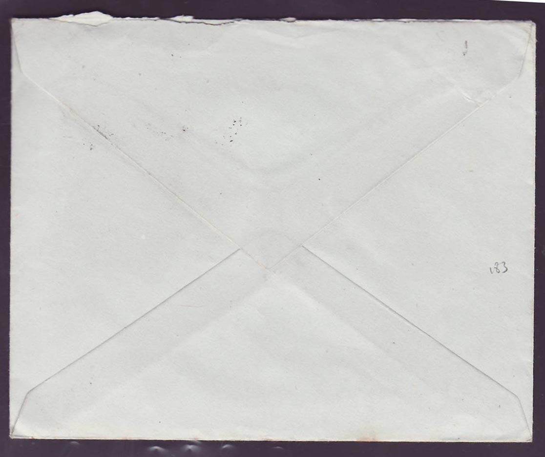 Gambie Gambia Solo 1s franking for Burton on Trent  England  cated 1948 — Rückseite