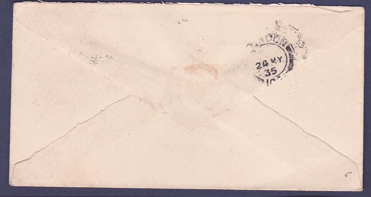 St Lucia Lucie 2d Castries Cover to London  England — Rückseite