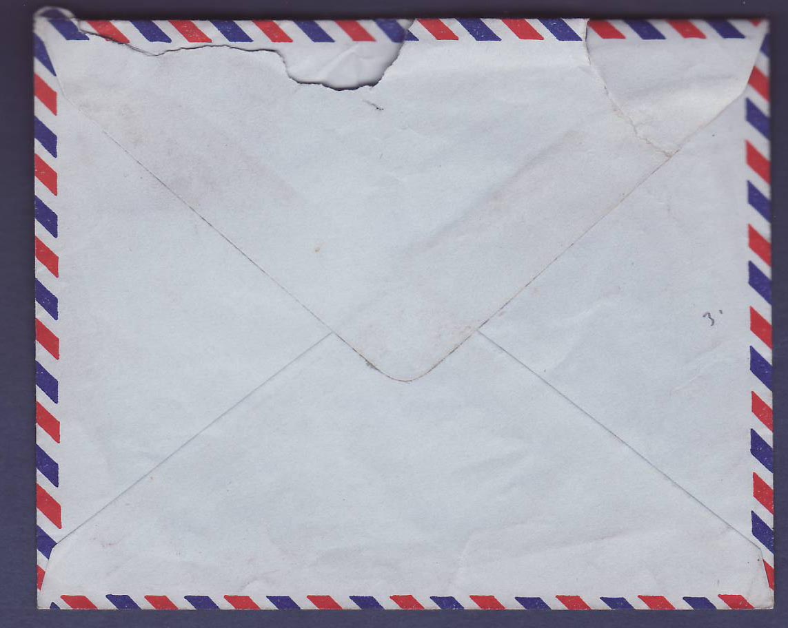 Gambie Gambia Air Mail with 1s shilling value to London  England  canc unclear — Back