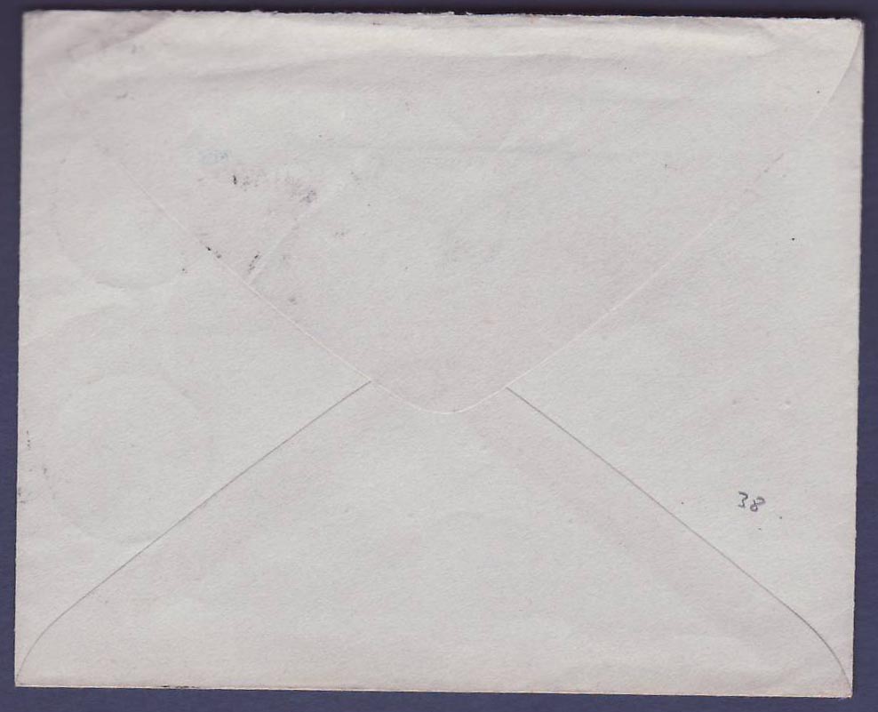 Gambie Gambia Bwiam coverwith 3 Elephant values to Castledown  Rochdale  England  dated 1950 — Rückseite