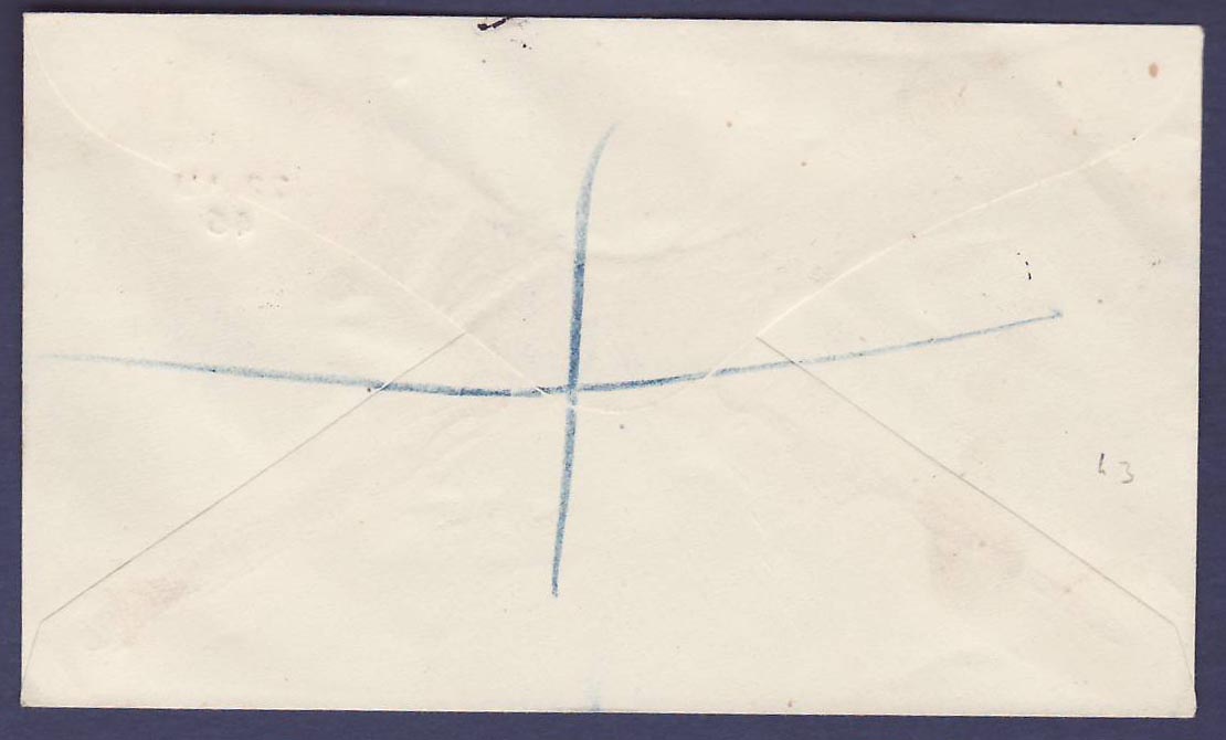 Gambie Gambia BASSE (small office) cover can 22 AU 46 to Accrington  England  Unusual — Rückseite