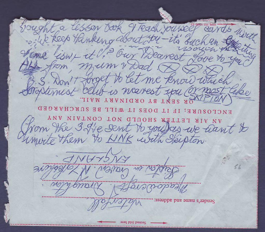 Gambie Gambia Aeorogram with Banjul canc to Burgerland  Austria  dated 1975 Fish  Poisson — Rückseite
