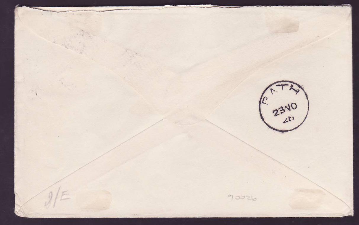Gambia Gambie Cover addressed to UK with 4d and 7 1/2d Elephant adhesived on Dakar a Toulouse route  Scarce. Dated NOV 1 — Rückseite
