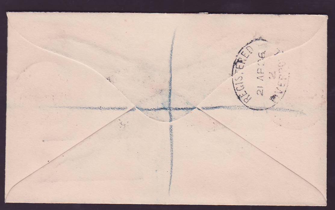 Gambia Gambie Elephant values on 1936 Wilson cover with TPO #2 cds River Gambia to Birmingham  England — Rückseite