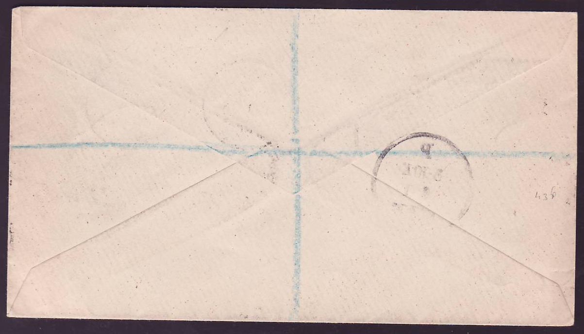 Registered Cover St Lucia Lucie franked 1s Castries DE 99 for Leipzig  Germany  Rare — Rückseite