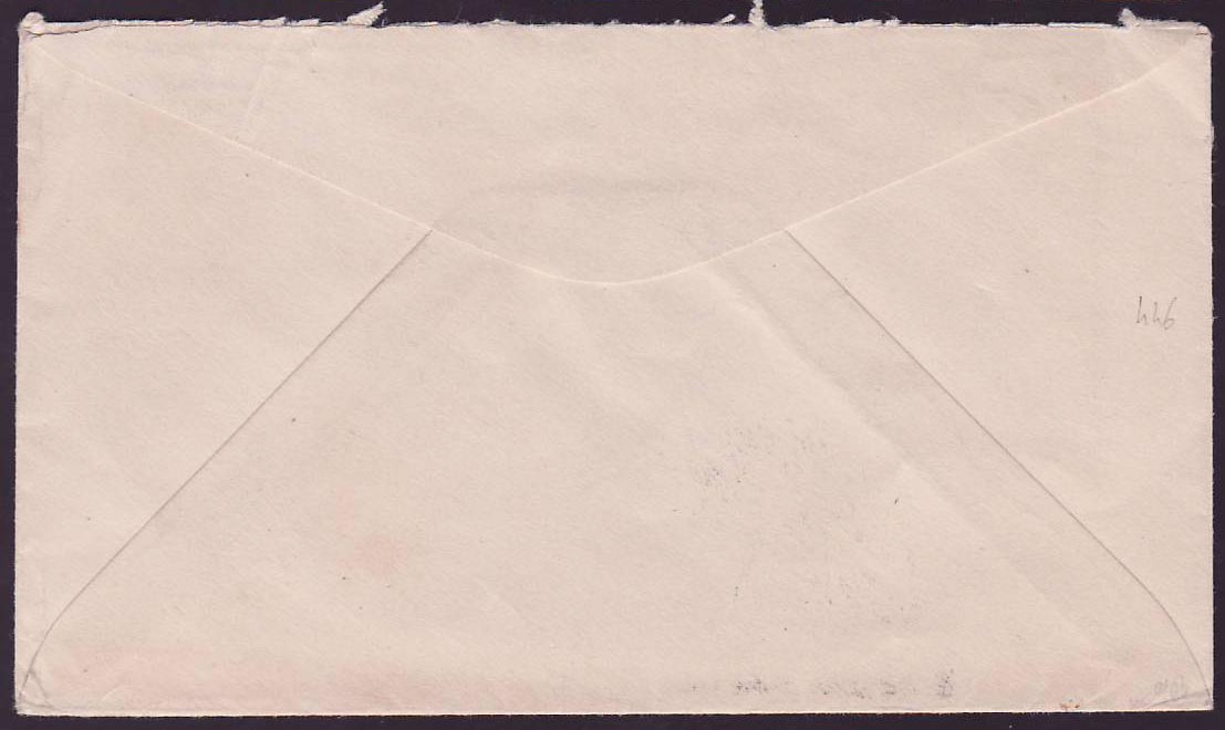 Cover St Lucia Lucie franked with 1d GV issue canc 20 for Mass  USA — Rückseite