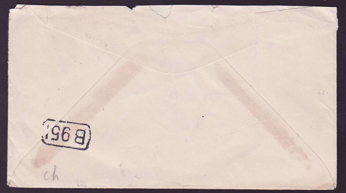 Cover St Lucia Lucie franked with 2 1/2d GV issue for Amsterdam  Holland — Rückseite