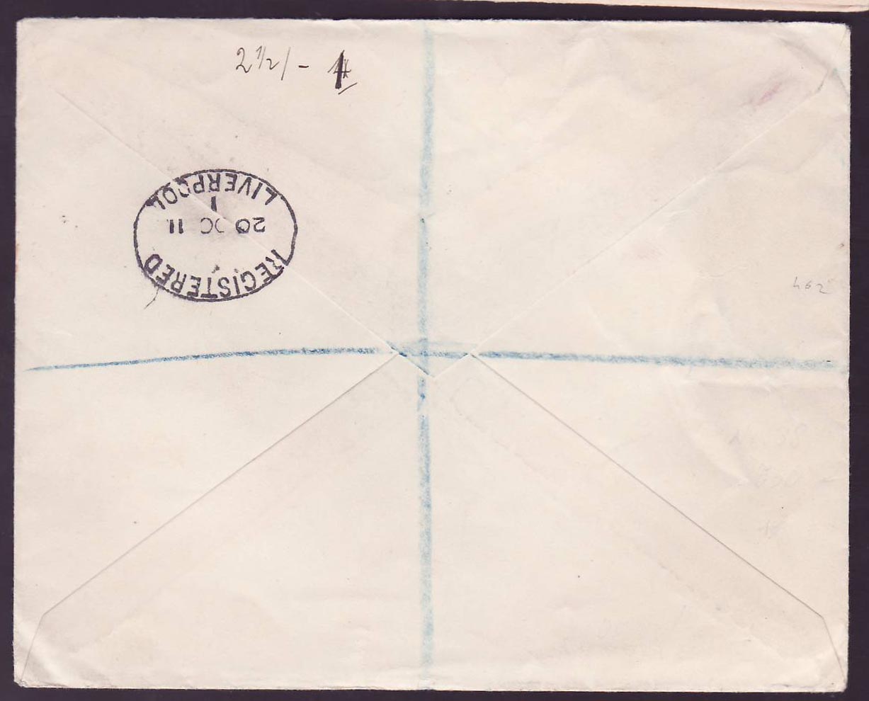 Gambia Gambie Solo usage of EVI 2/6s value canc OC 11 to Apolda Deutschland Selten — Rückseite