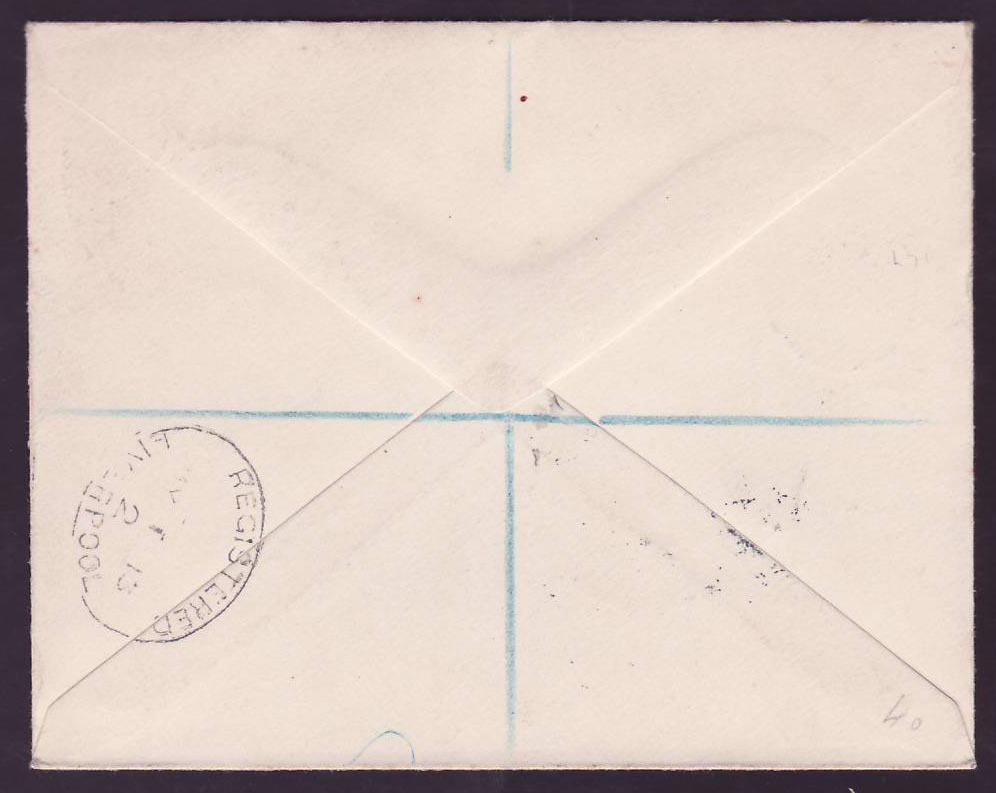 Gambia Gambie 1p Postal stationary + 2d GV value can AP 13 for Hannover  Germany — Rückseite