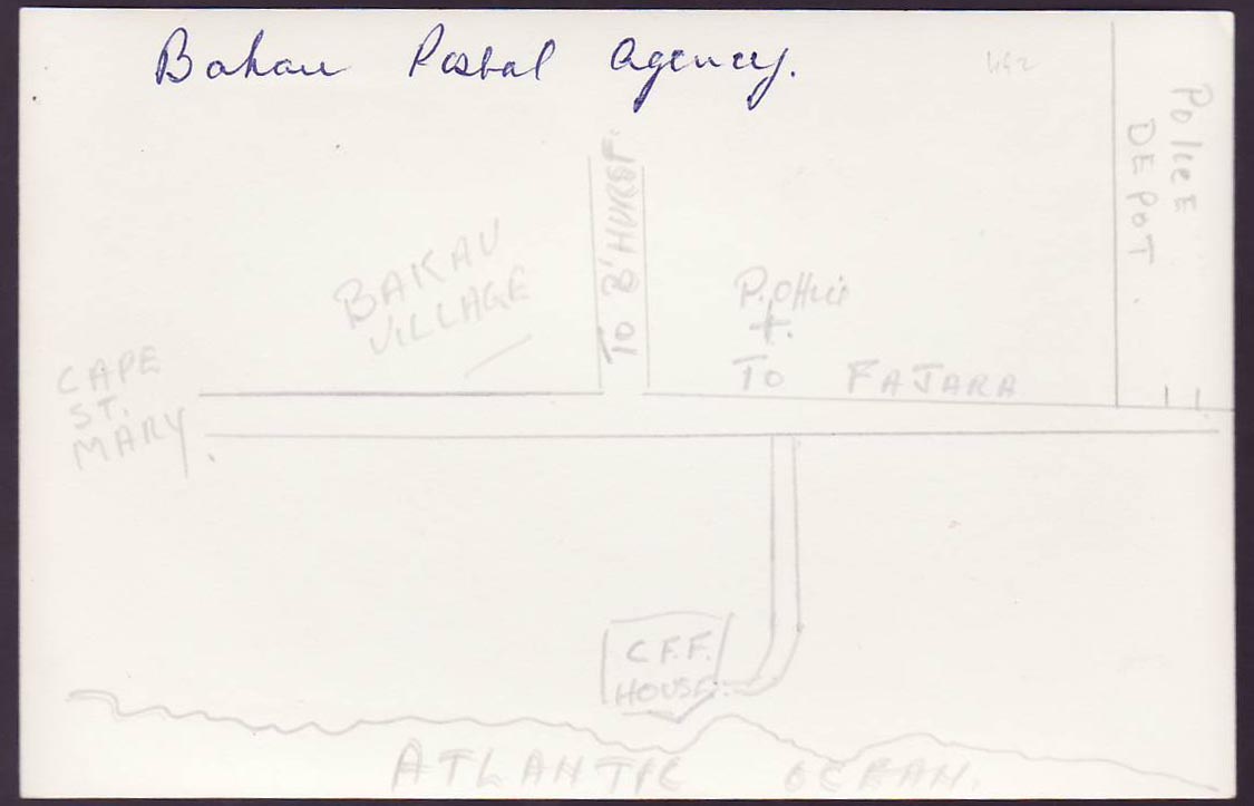 Photo Gambia Gambie Bakau Postal Agency — Rückseite