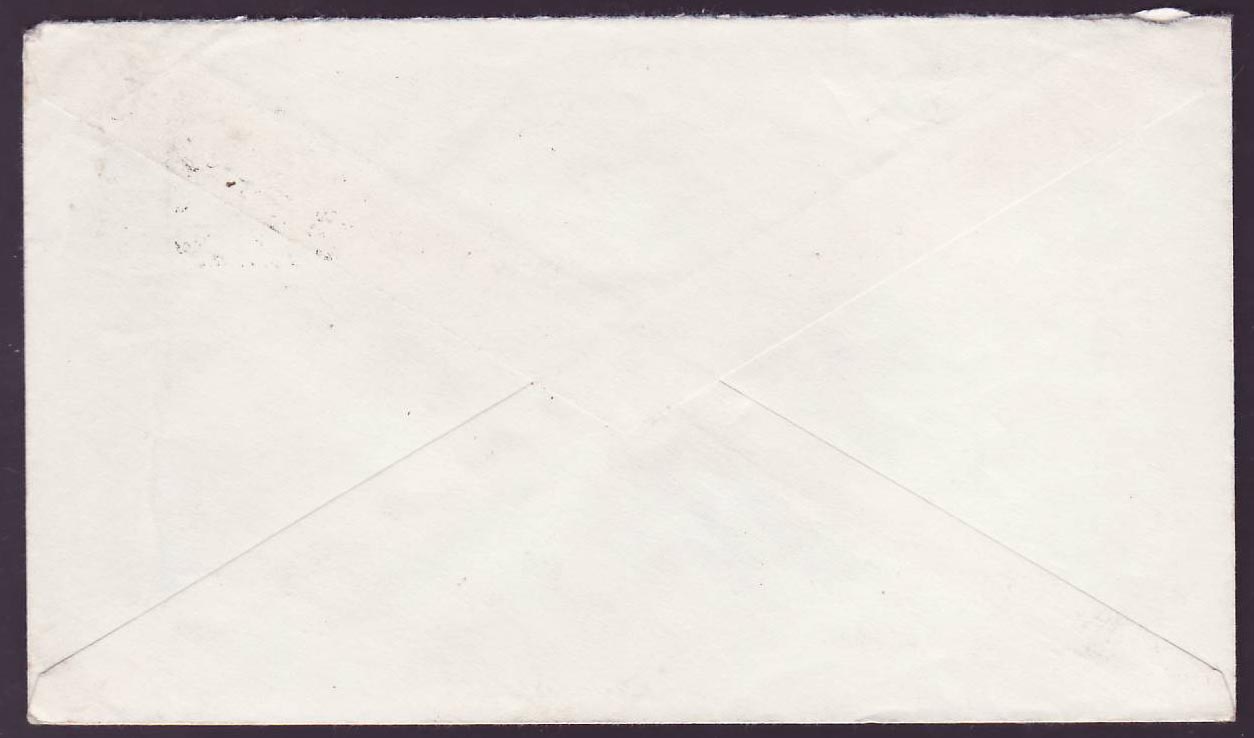 St Lucia Lucie Cover with Soufriere 1973 cds to Montserrat — Rückseite