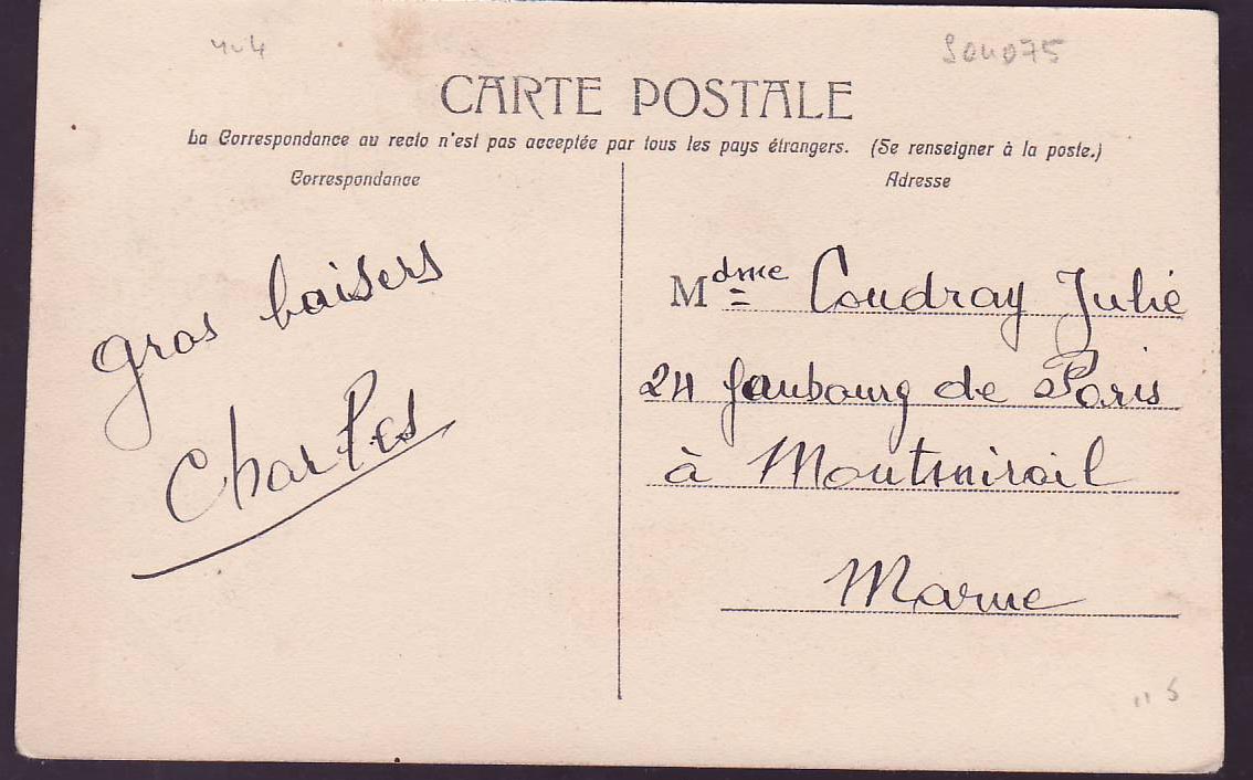 Haut Senegal & Niger Carte Postale Cimetiere Tombe du Colonel Klobb et Ballay 5c et bon cachet Tombouctou MARS 07 — Rückseite