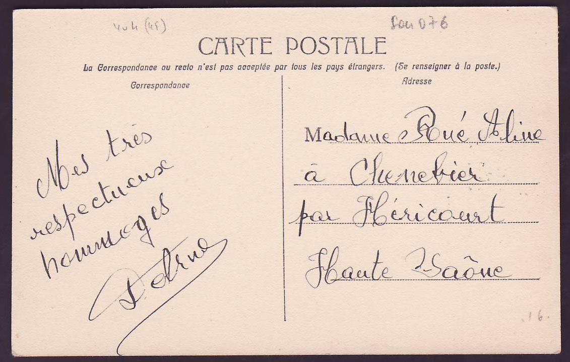 Senegambie et Niger et Type Groupe 5c et rare cachet Tombouctou JUI 08 — Verso
