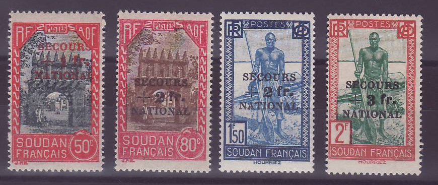 Soudan Secours National 125 a 128 ** Neuf sans charniere TTB