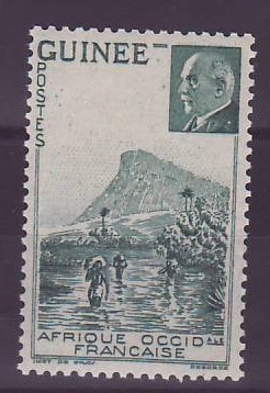Guinee Gue de Kitim Petain 178a VARIETE Sans valeur dans la cartouche ** Neuf sans charniere TTB