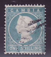 Gambia Gambie Victoria Cameo 1s Panelli FORGERY cancelled