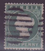 Gambia Gambie Cameo with barrel cancel